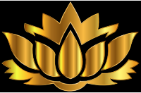Gold Lotus Flower Silhouette