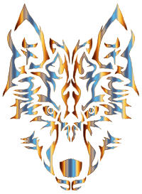Chromatic Symmetric Tribal Wolf 2 No Background
