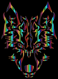 Chromatic Symmetric Tribal Wolf 3