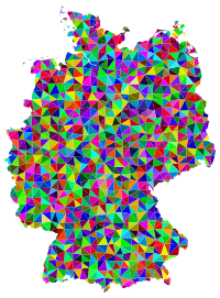 Prismatic Low Poly Germany Map