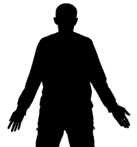 Man With Arms Out Silhouette