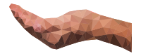 Low Poly Cupping Hand Horizontal