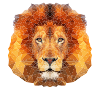 Low Poly Lion Face