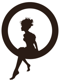 Fairy Sitting In Circle Silhouette