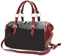 Black and Purple Purse Without Logo