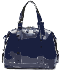 Dark Purple Handbag No Logo