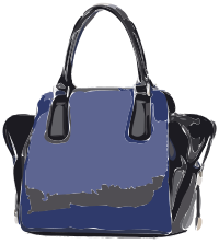 Dark Blue and Black Handbag 
