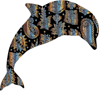 Chromatic Floral Pattern Dolphin 2