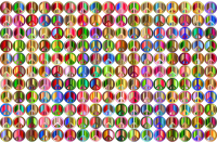 Prismatic Peace Sign Background 5 Variation 2 No Background