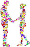 Prismatic Circles Couple Silhouette 6