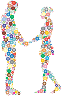 Prismatic Circles Couple Silhouette 6 2