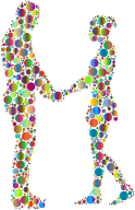 Prismatic Circles Couple Silhouette 6 4