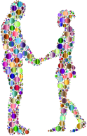 Prismatic Circles Couple Silhouette 6 7 Variation 2 No Background
