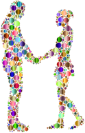 Prismatic Circles Couple Silhouette 6 7 Variation 3 No Background