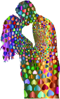 Kissing Couple Hearts Variation 5