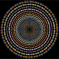 Polychromatic Colorful Direction Circle Vortex