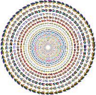 Polychromatic Colorful Direction Circle Vortex No Background