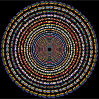 Polychromatic Colorful Direction Circle Vortex Variation 2