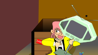 A008: Swing TV to avoid a fly (Animation SMIL)