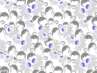 Flourishy Floral Pattern Background No Background