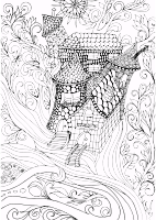 Fantasy Flourish Line Art