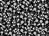 Black And White Floral Pattern Background