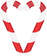 Candy Cane Heart No Background