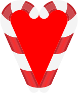 Candy Cane Heart 2