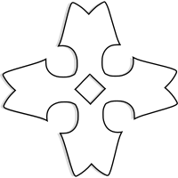shaded heraldic cross outline