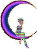 Chromatic Fairy Sitting On Crescent Moon Enhanced No Background