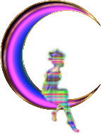 Chromatic Fairy Sitting On Crescent Moon Enhanced 2 No Background
