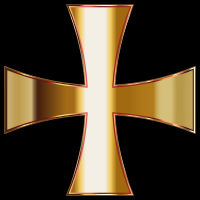 Gold Maltese Cross