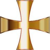 Gold Maltese Cross No Background