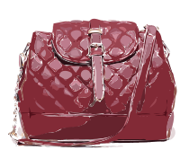 Red Patterned Leather Bag