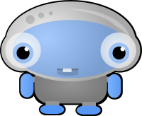 Strange blue robot creature