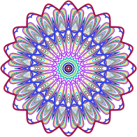 Prismatic Mandala Line Art Design 4 No Background