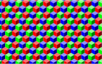Seamless RGB Isometric Cubes Pattern