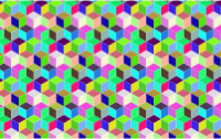 Seamless Prismatic Isometric Cubes Pattern