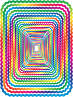 Prismatic Wave Border Perspective No Background