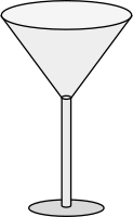 Empty Martini Glass