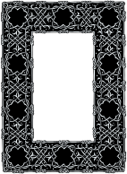 Silver Ornate Geometric Frame