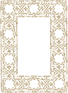 Gold Ornate Geometric Frame No Background
