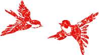 Ruby Stylized Birds Silhouette