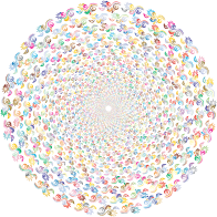 Prismatic Floral Motif Silhouette Vortex 2 No Background