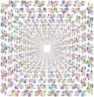 Prismatic Floral Flourish Motif Corridor 4 No Background