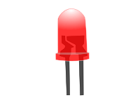 Red LED Lamp (On)