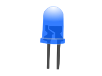 Blue LED Lamp (On)