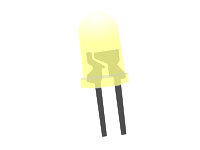 Yellow LED Lamp (On)