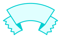 Banner curved and torn