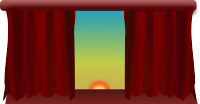 Stage with Filtered Drapes
